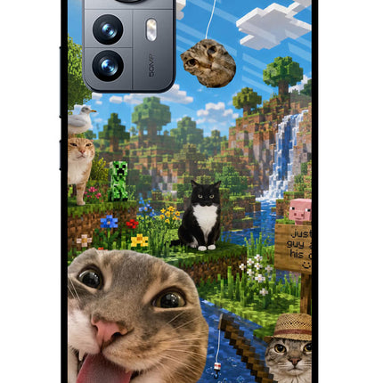 Minecraft Cat Chaos Mi 12 Pro 5G Glass Case