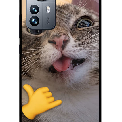 Silly Cat Call Mi 12 Pro 5G Glass Case