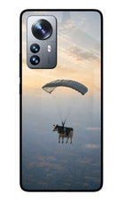 Skydiving Cow Mi 12 Pro 5G Glass Case