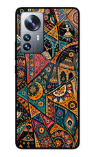 Folk Print Mi 12 Pro 5G Glass Case