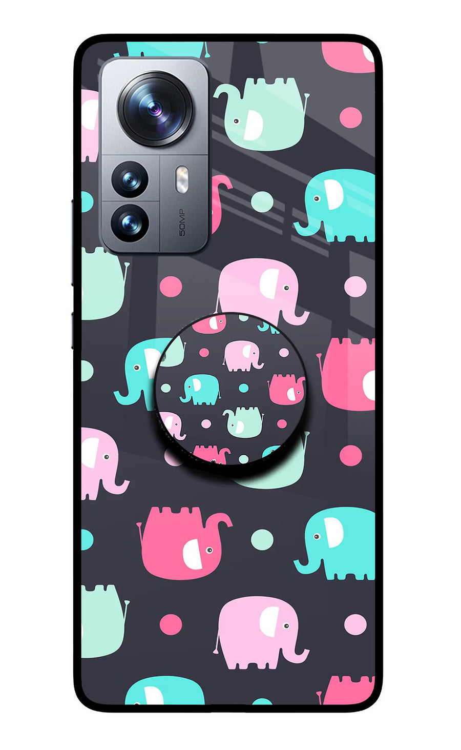 Baby Elephants Mi 12 Pro 5G Pop Case, Glass case
