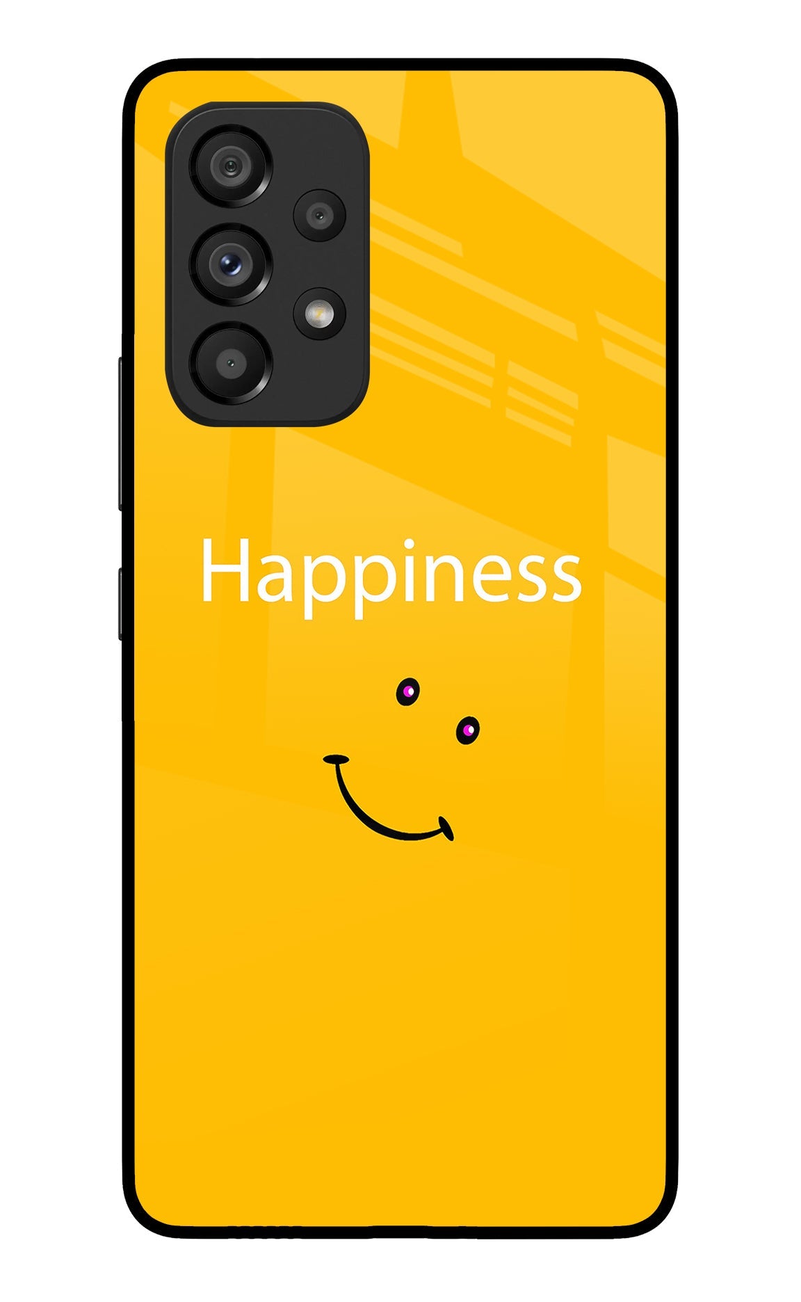 Happiness With Smiley Samsung A53 5G Glass Case