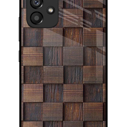 Wooden Cube Design Samsung A53 5G Glass Case Back Cover by Casekaro