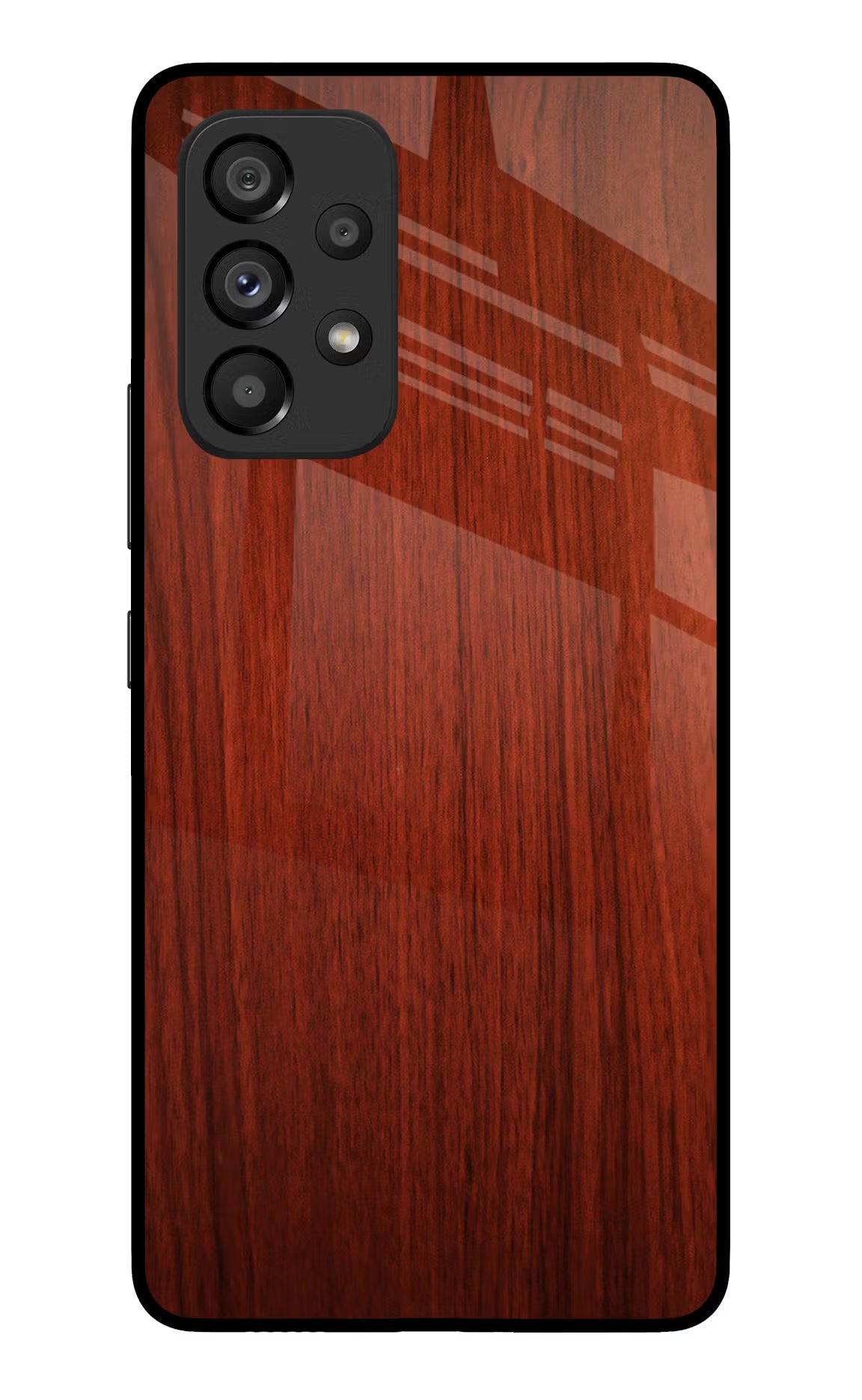 Wooden Plain Pattern Samsung A53 5G Glass Case Back Cover by Casekaro