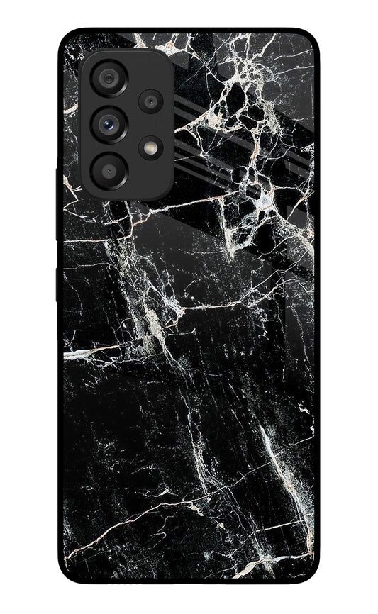 Black Marble Texture Samsung A53 5G Glass Case