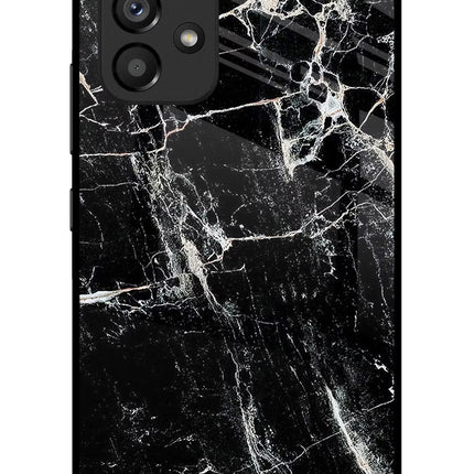 Black Marble Texture Samsung A53 5G Glass Case Back Cover by Casekaro