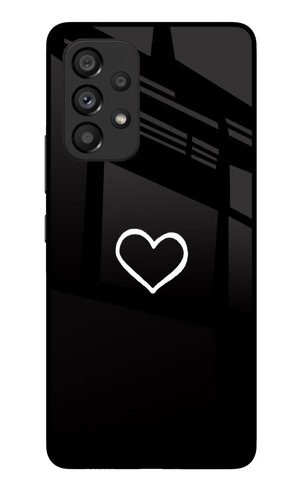 Heart Samsung A53 5G Glass Case Back Cover by Casekaro