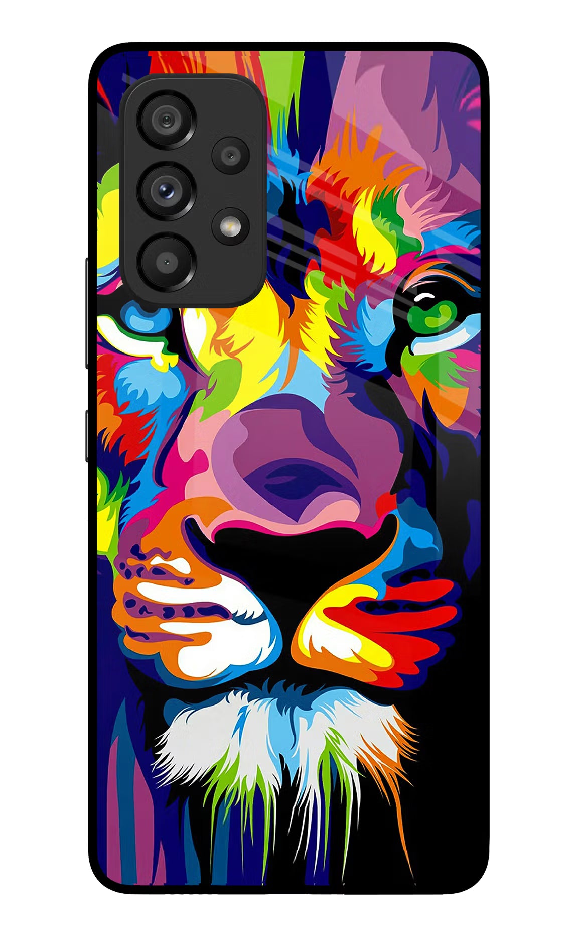Lion Samsung A53 5G Glass Case Back Cover by Casekaro
