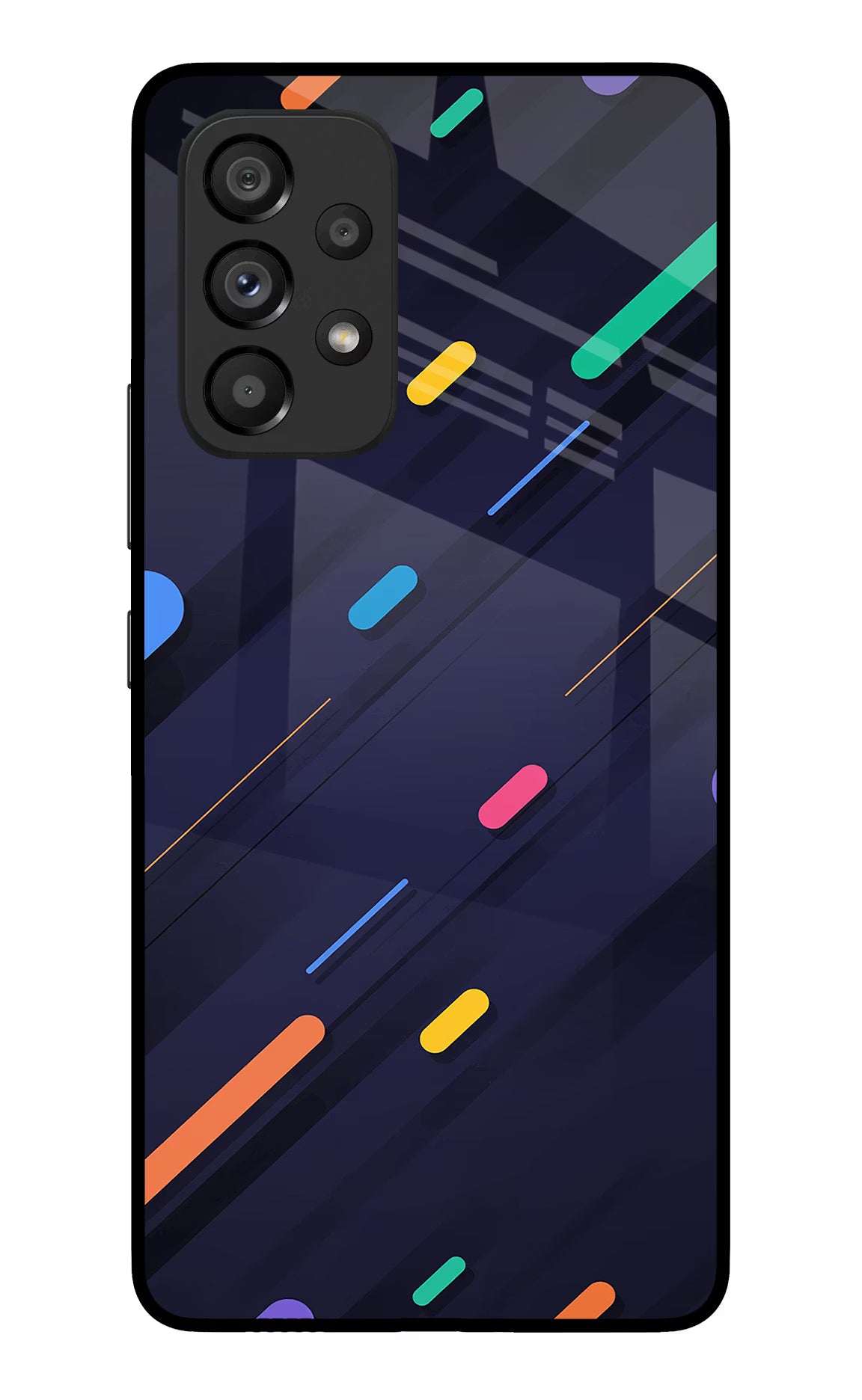 Abstract Design Samsung A53 5G Glass Case Back Cover by Casekaro