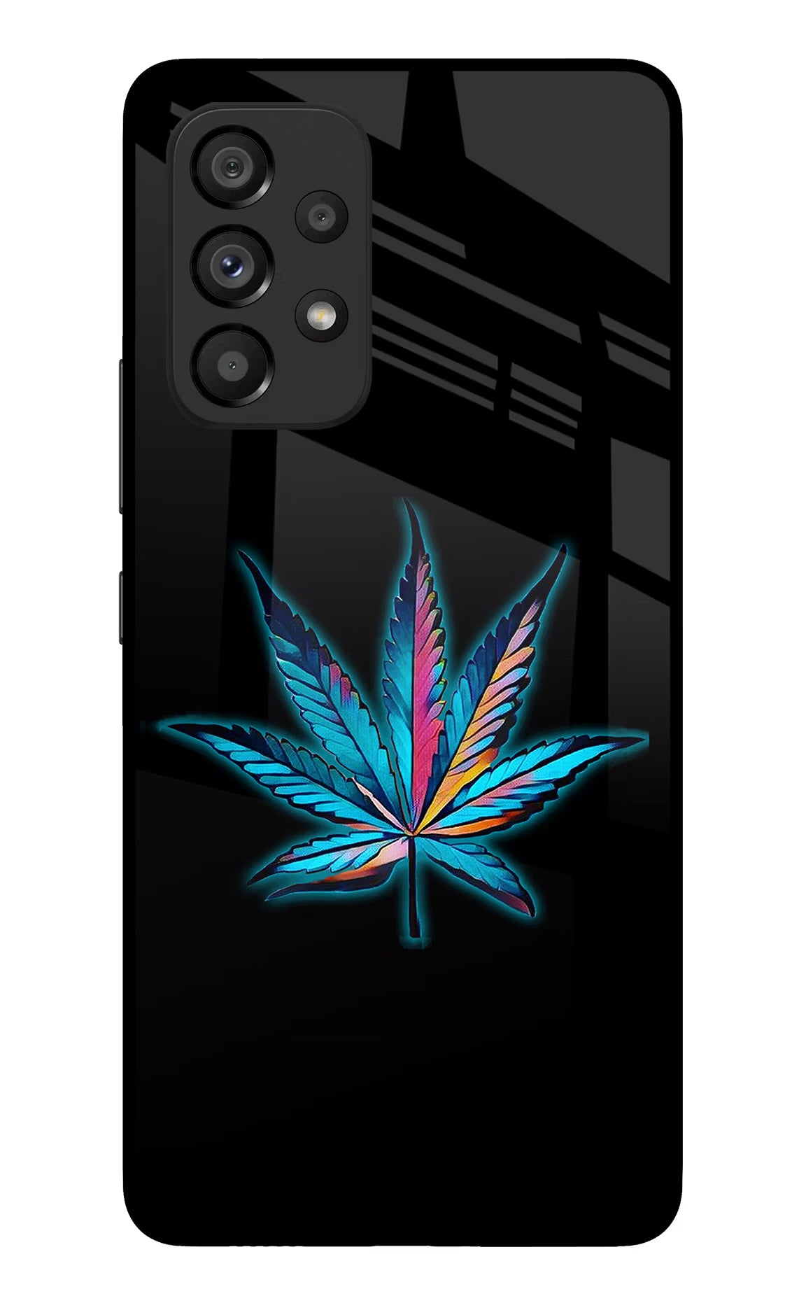 Weed Samsung A53 5G Glass Case Back Cover by Casekaro