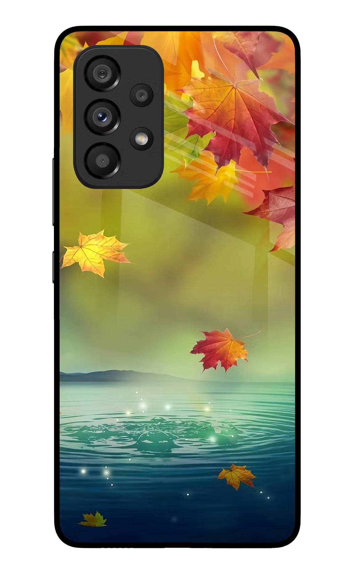 Flowers Samsung A53 5G Glass Case Back Cover by Casekaro