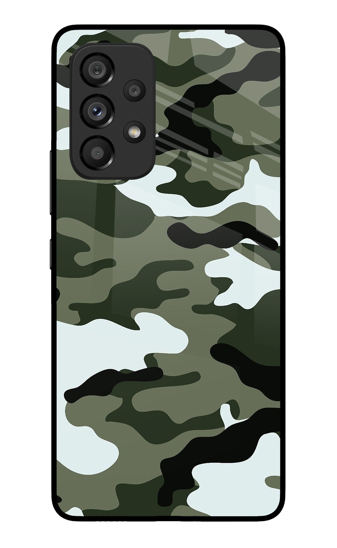 Camouflage Samsung A53 5G Glass Case