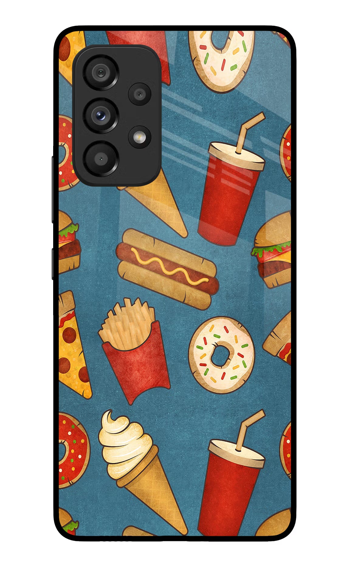Foodie Samsung A53 5G Glass Case Back Cover by Casekaro
