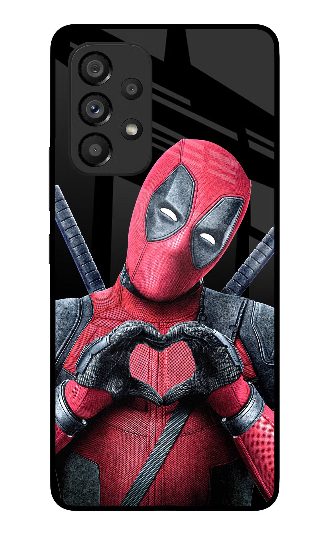 Deadpool Samsung A53 5G Glass Case Back Cover by Casekaro