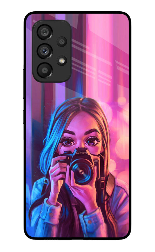 Girl Photographer Samsung A53 5G Glass Case