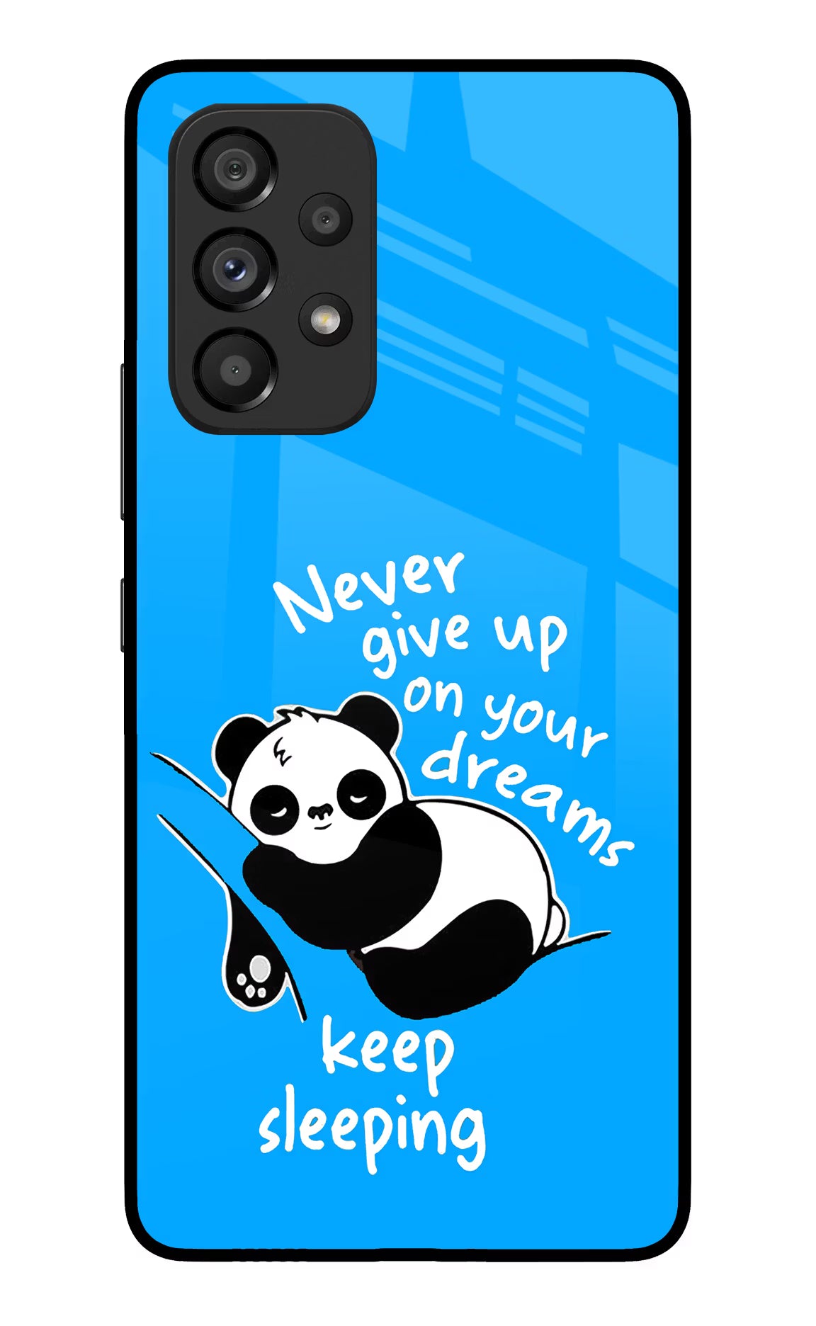 Keep Sleeping Samsung A53 5G Glass Case Back Cover by Casekaro