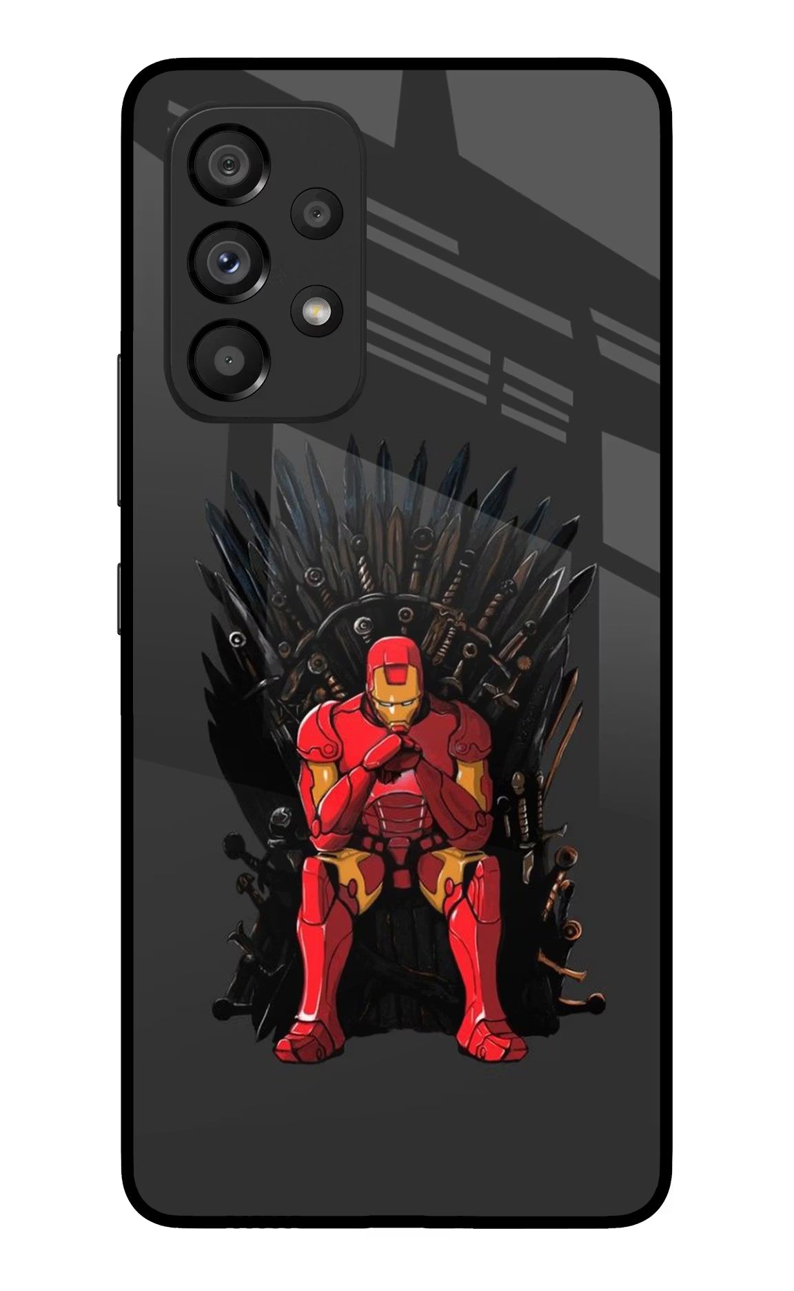 Ironman Throne Samsung A53 5G Glass Case Back Cover by Casekaro