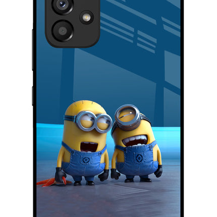 Minion Laughing Samsung A53 5G Glass Case Back Cover by Casekaro