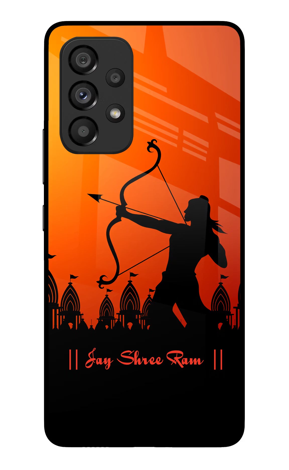Lord Ram - 4 Samsung A53 5G Glass Case Back Cover by Casekaro