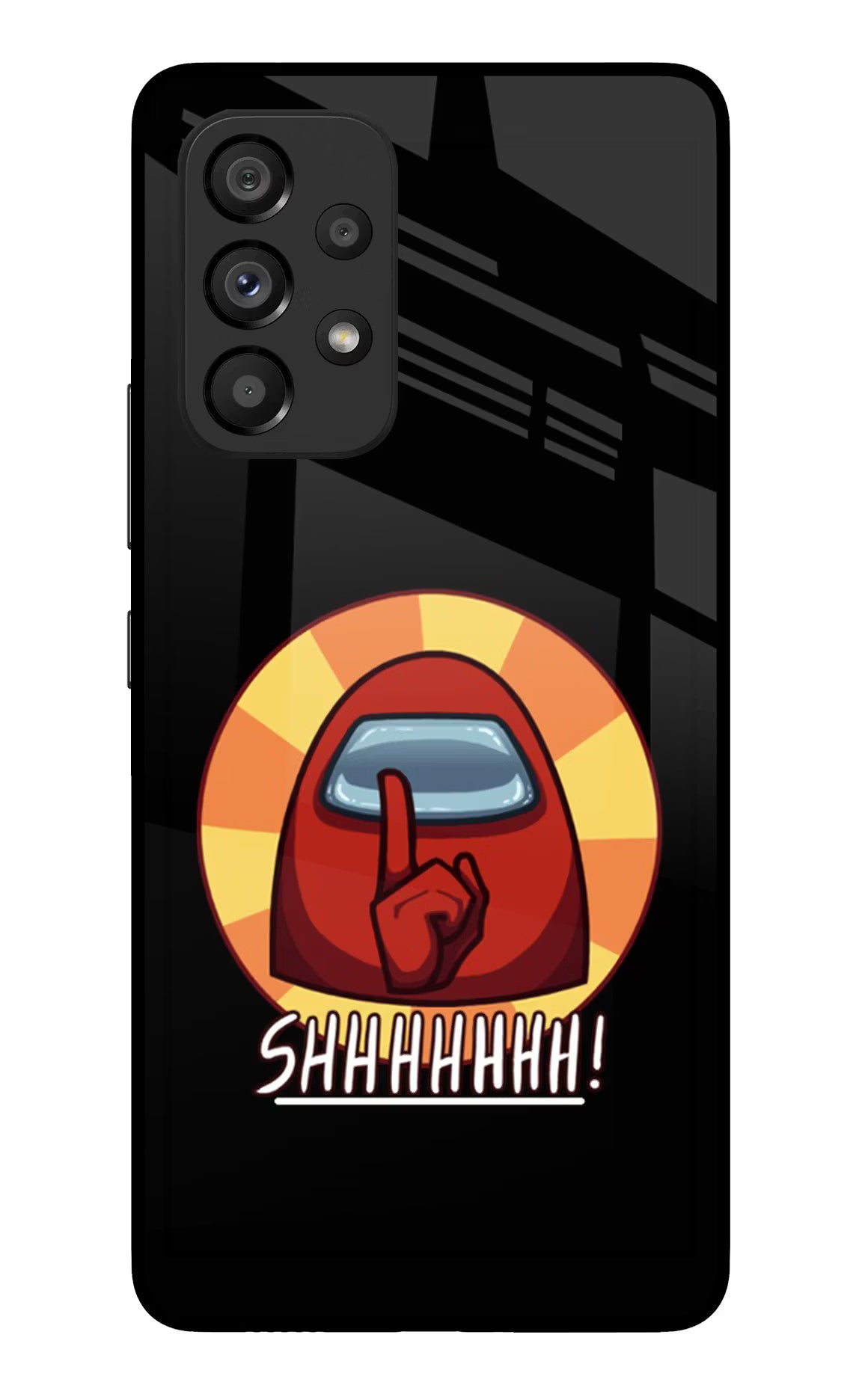 Among Us Shhh! Samsung A53 5G Glass Case Back Cover by Casekaro