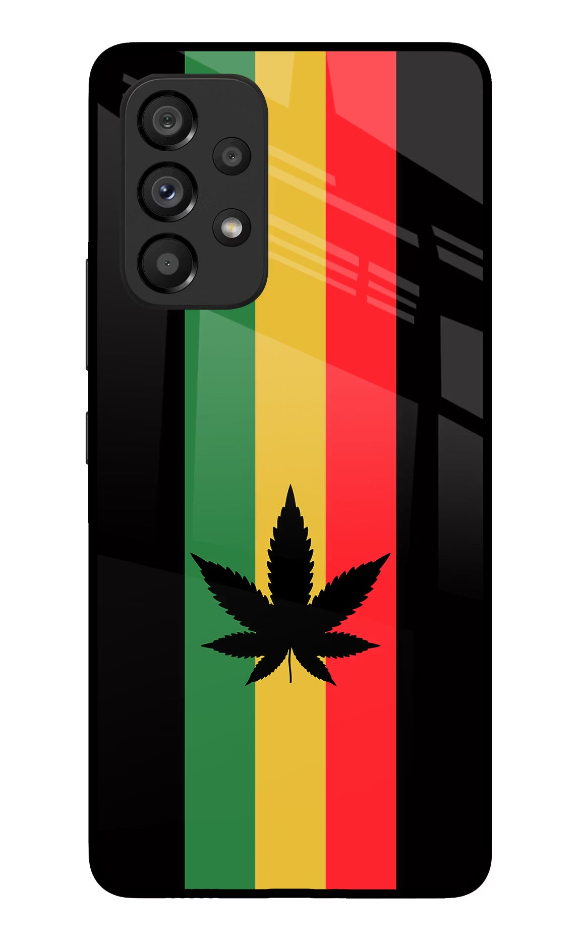 Weed Flag Samsung A53 5G Glass Case Back Cover by Casekaro