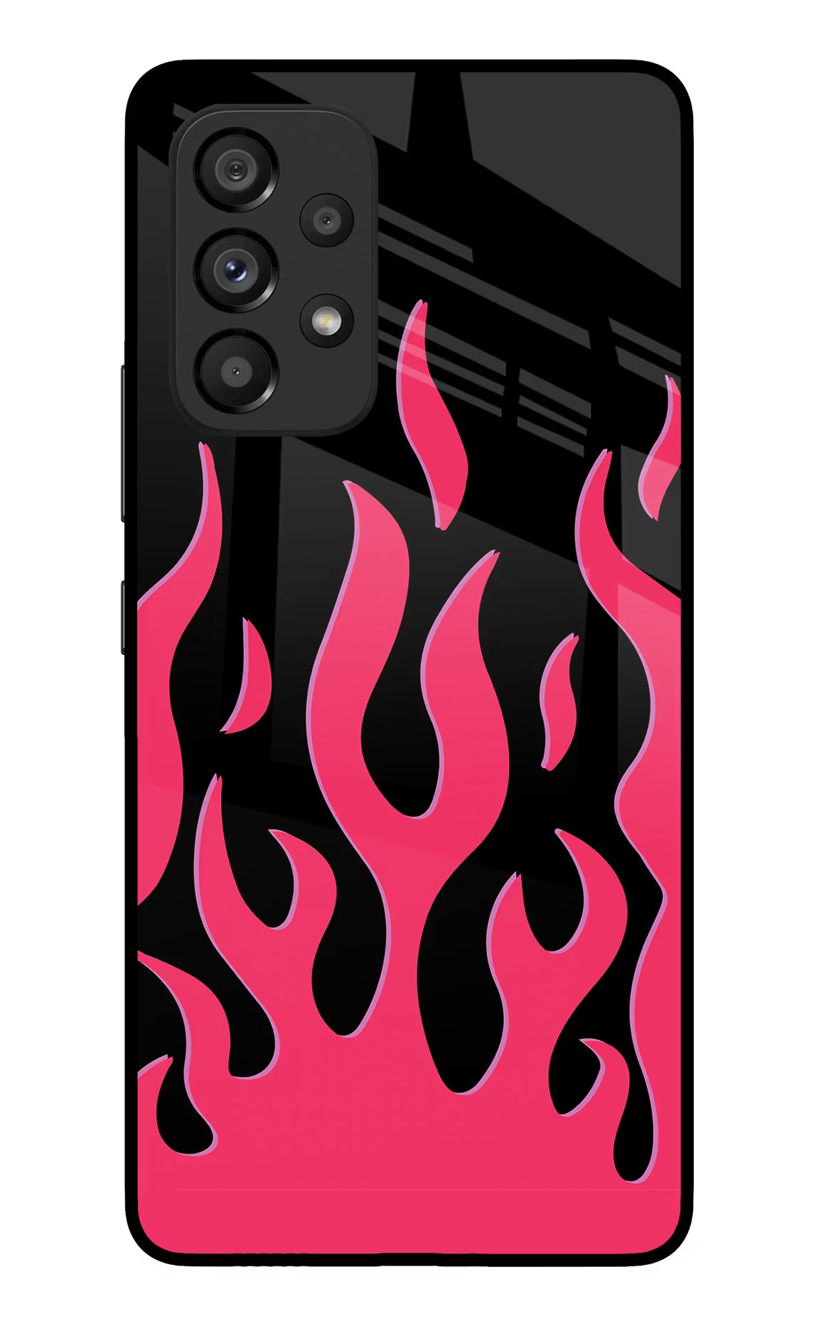 Fire Flames Samsung A53 5G Glass Case Back Cover by Casekaro