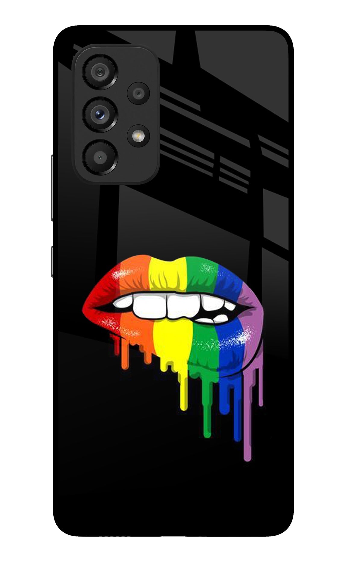 Lips Biting Samsung A53 5G Glass Case