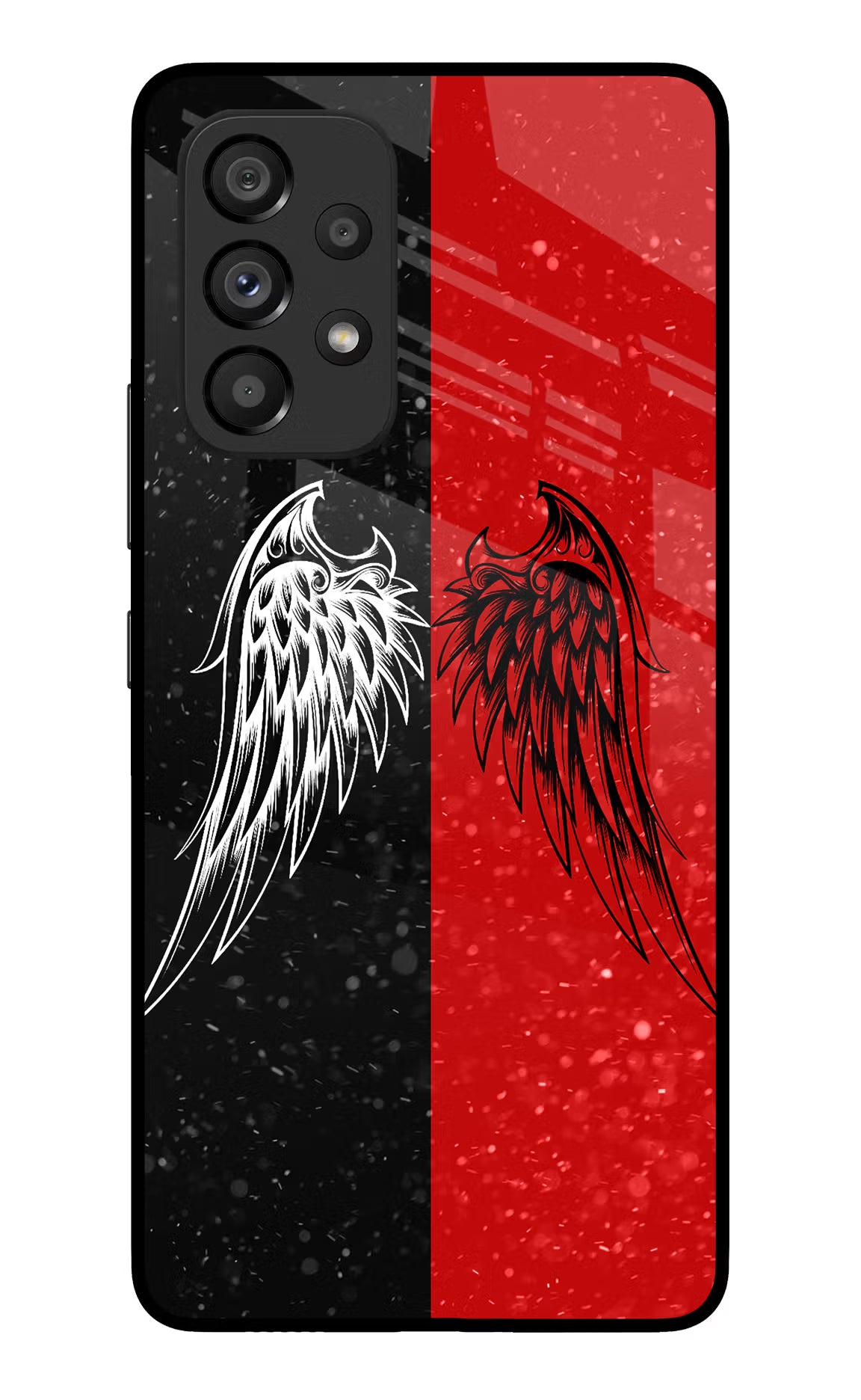 Wings Samsung A53 5G Glass Case Back Cover by Casekaro