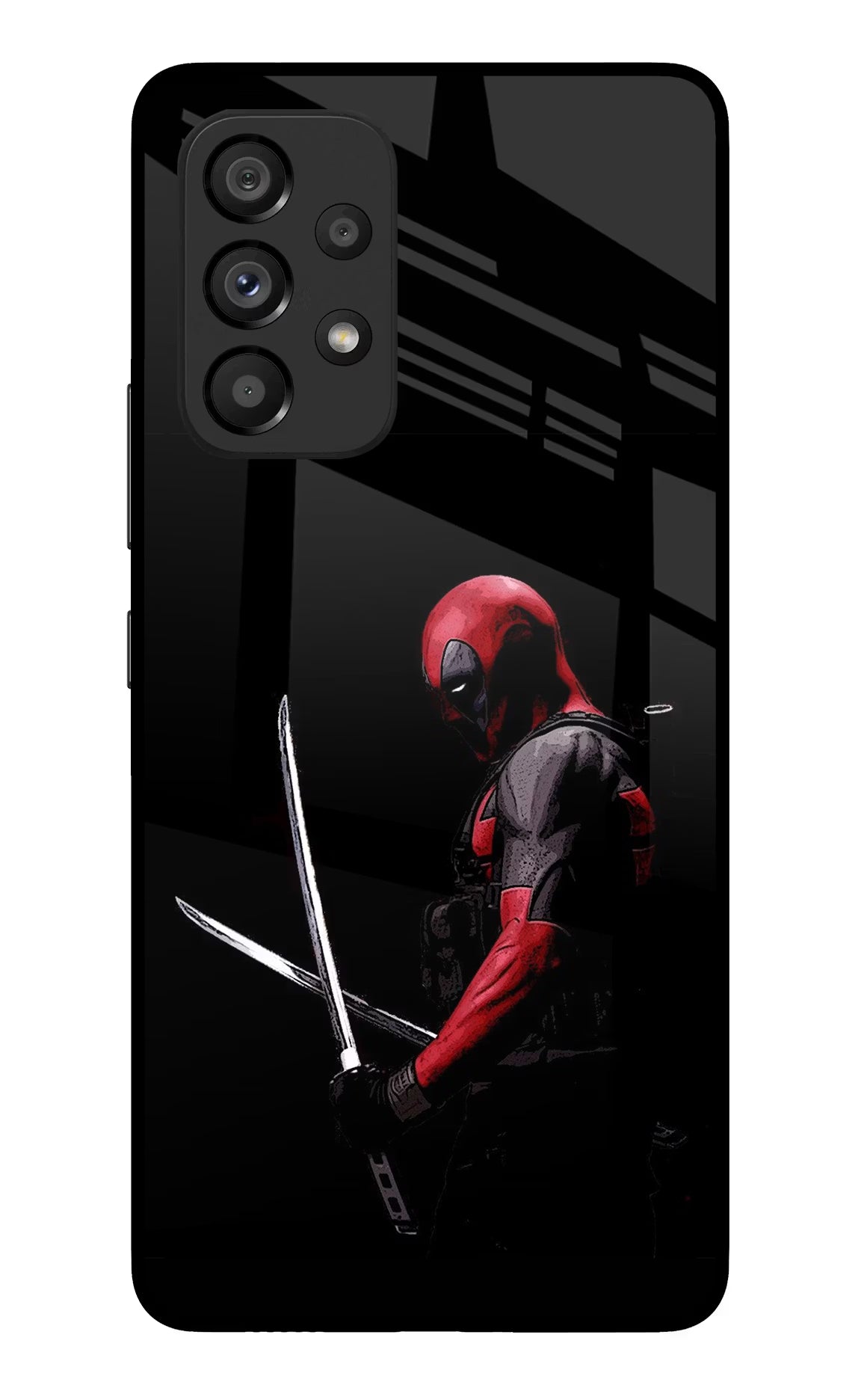 Deadpool Samsung A53 5G Glass Case Back Cover by Casekaro