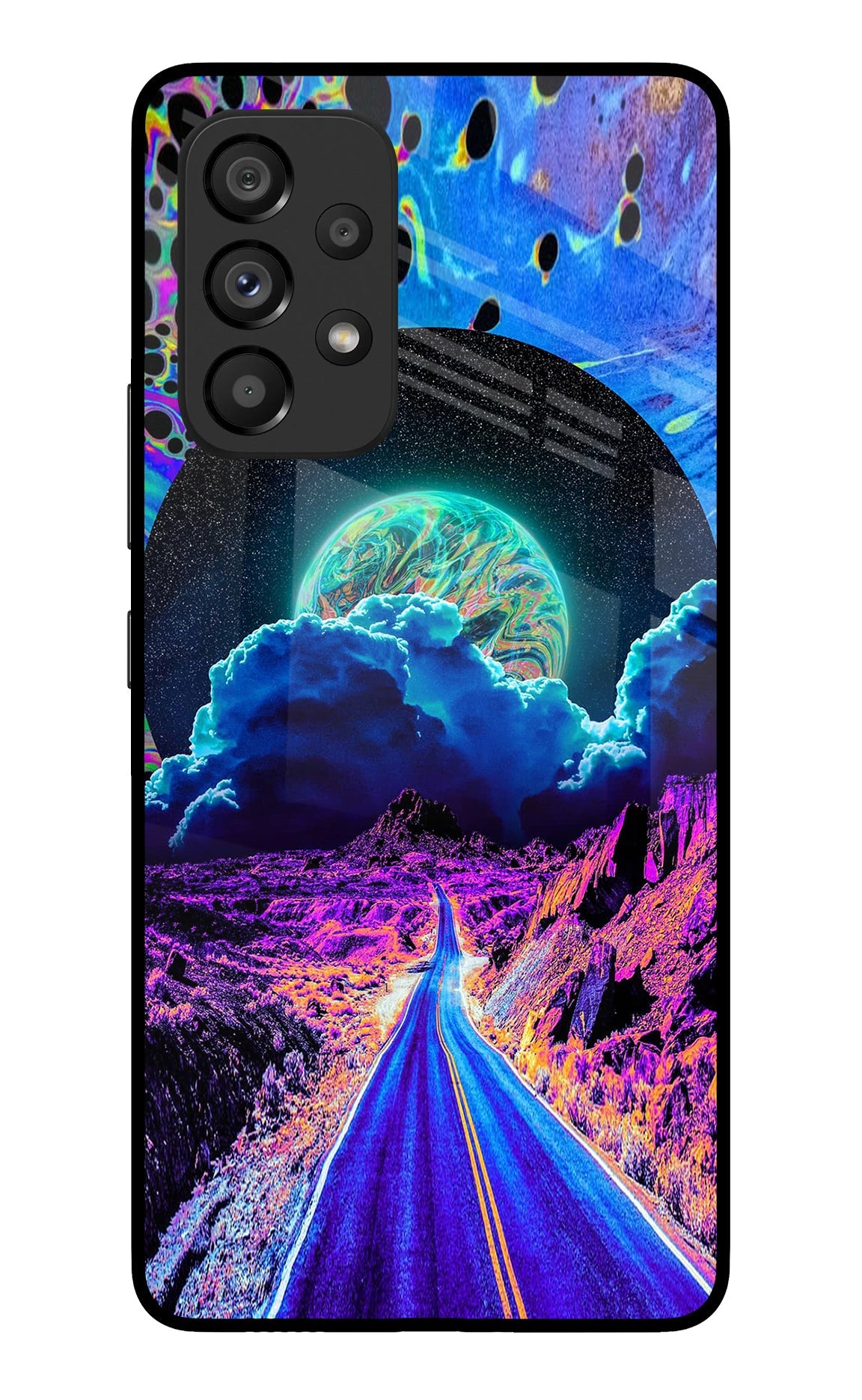 Psychedelic Painting Samsung A53 5G Glass Case