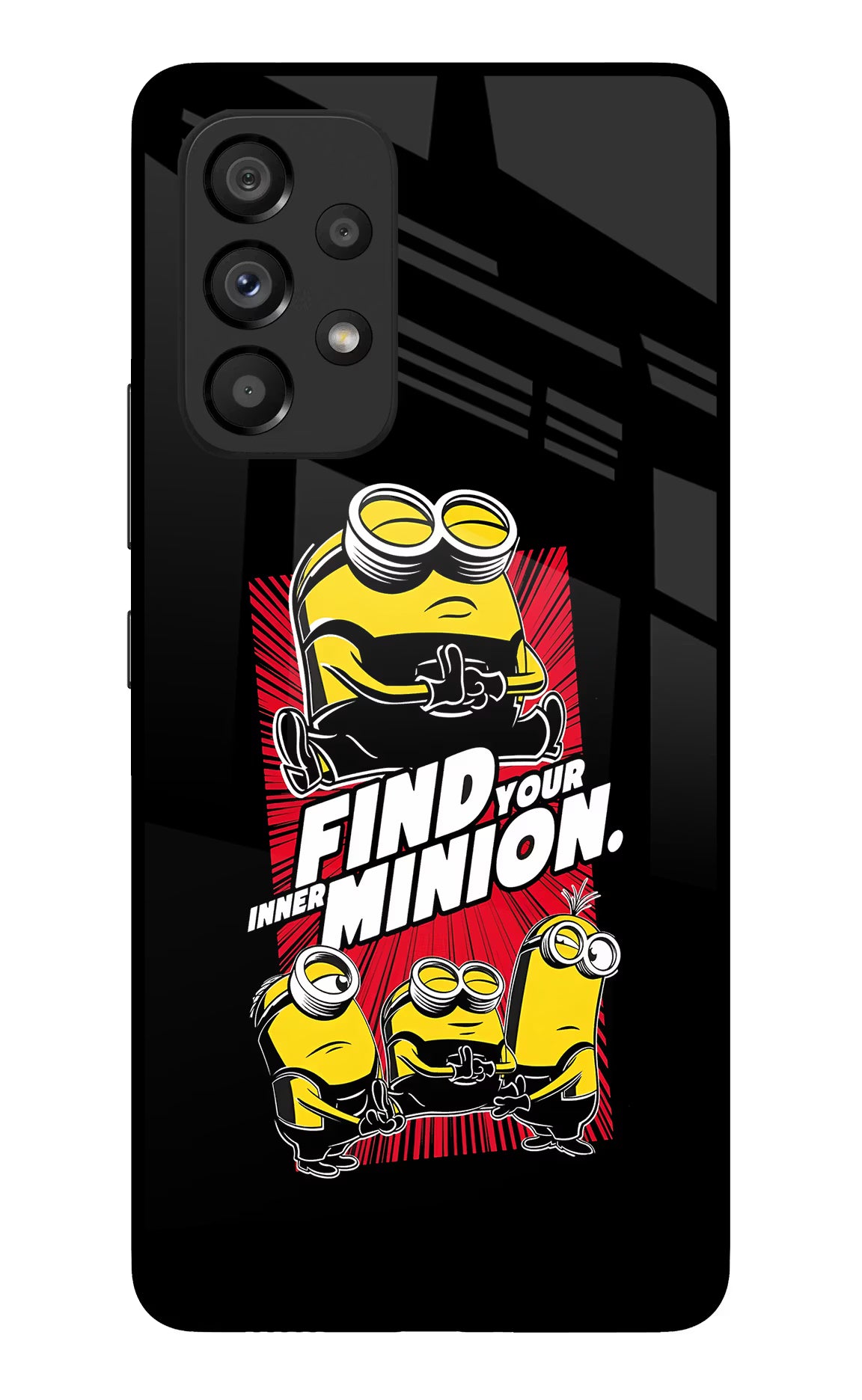 Find your inner Minion Samsung A53 5G Glass Case Back Cover by Casekaro