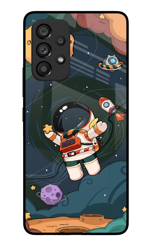 Cartoon Astronaut Samsung A53 5G Glass Case