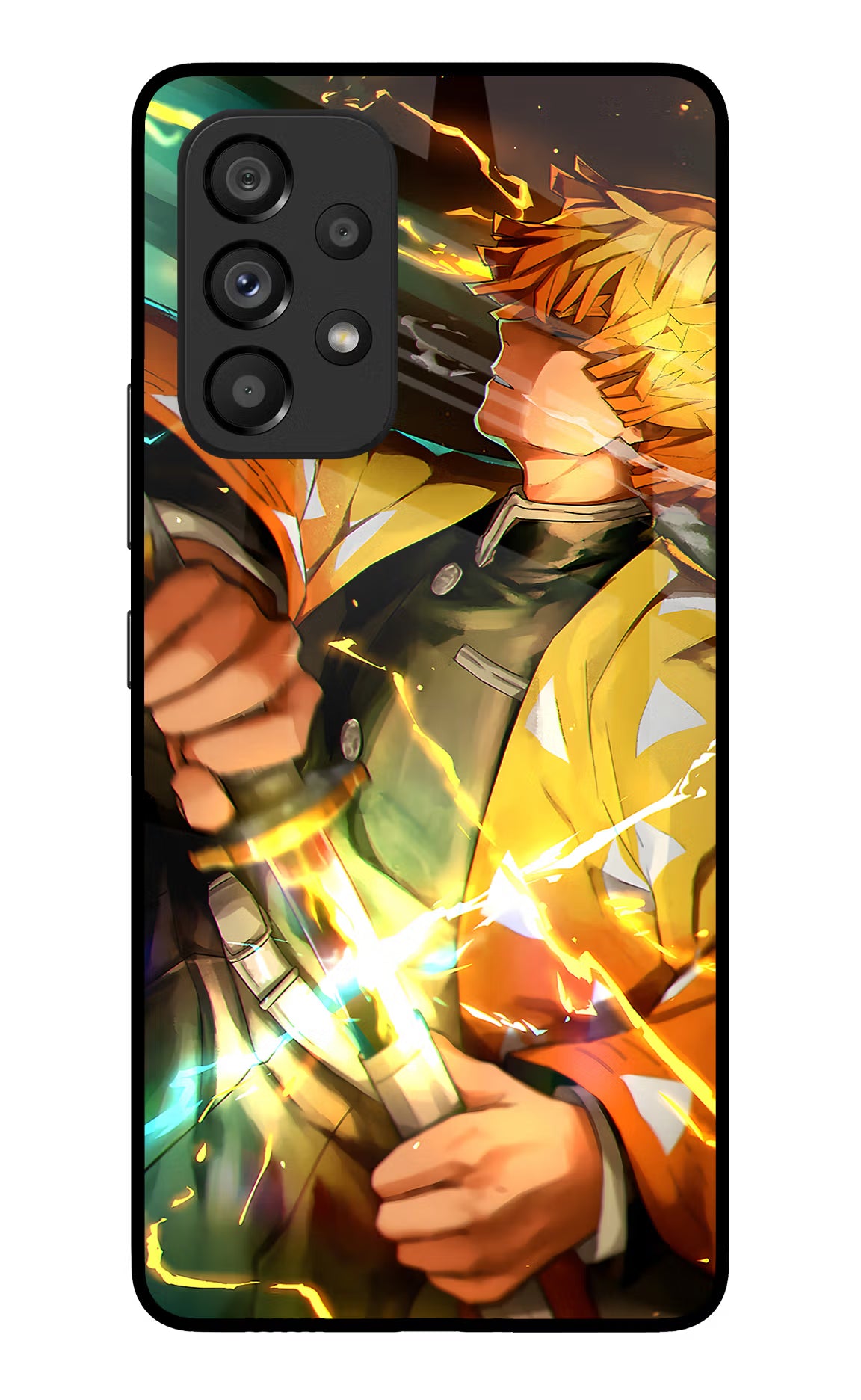 Demon Slayer Samsung A53 5G Glass Case Back Cover by Casekaro