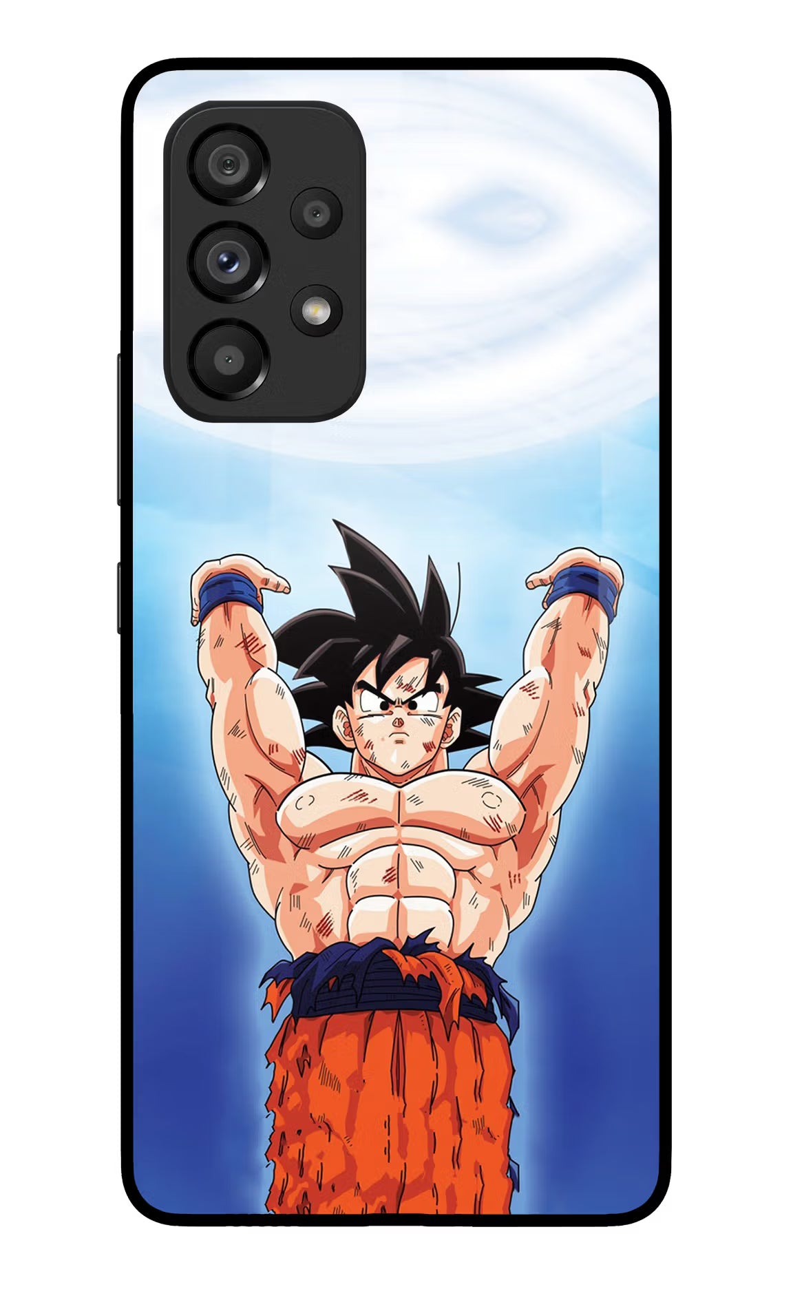 Goku Power Samsung A53 5G Glass Case Back Cover by Casekaro