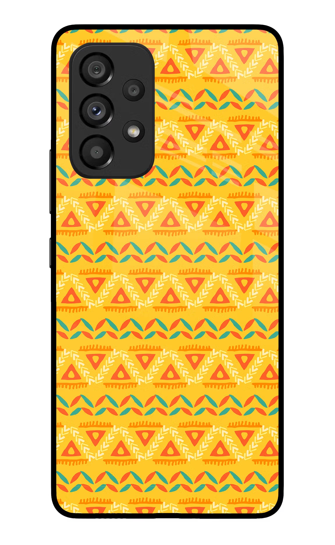 Tribal Pattern Samsung A53 5G Glass Case Back Cover by Casekaro