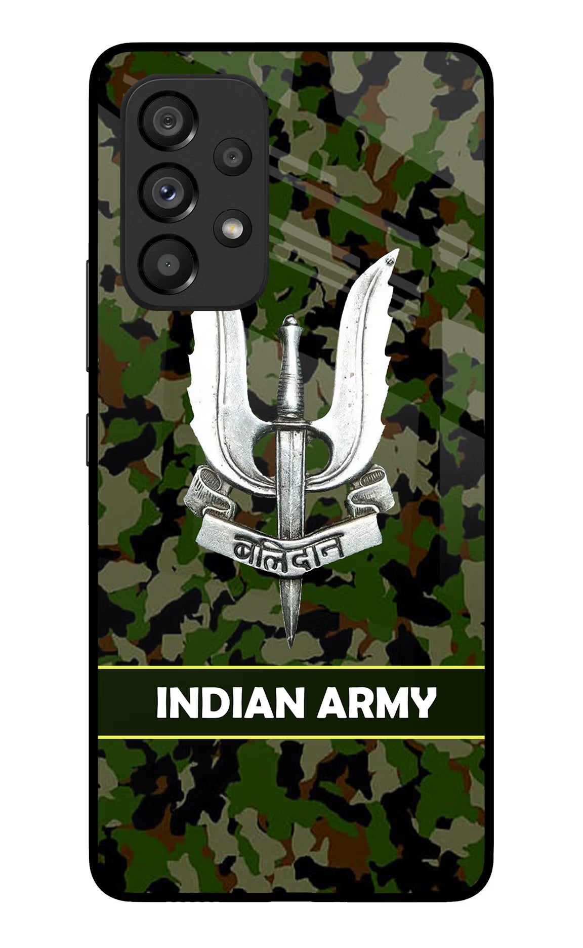 Balidan Indian Logo Samsung A53 5G Glass Case Back Cover by Casekaro