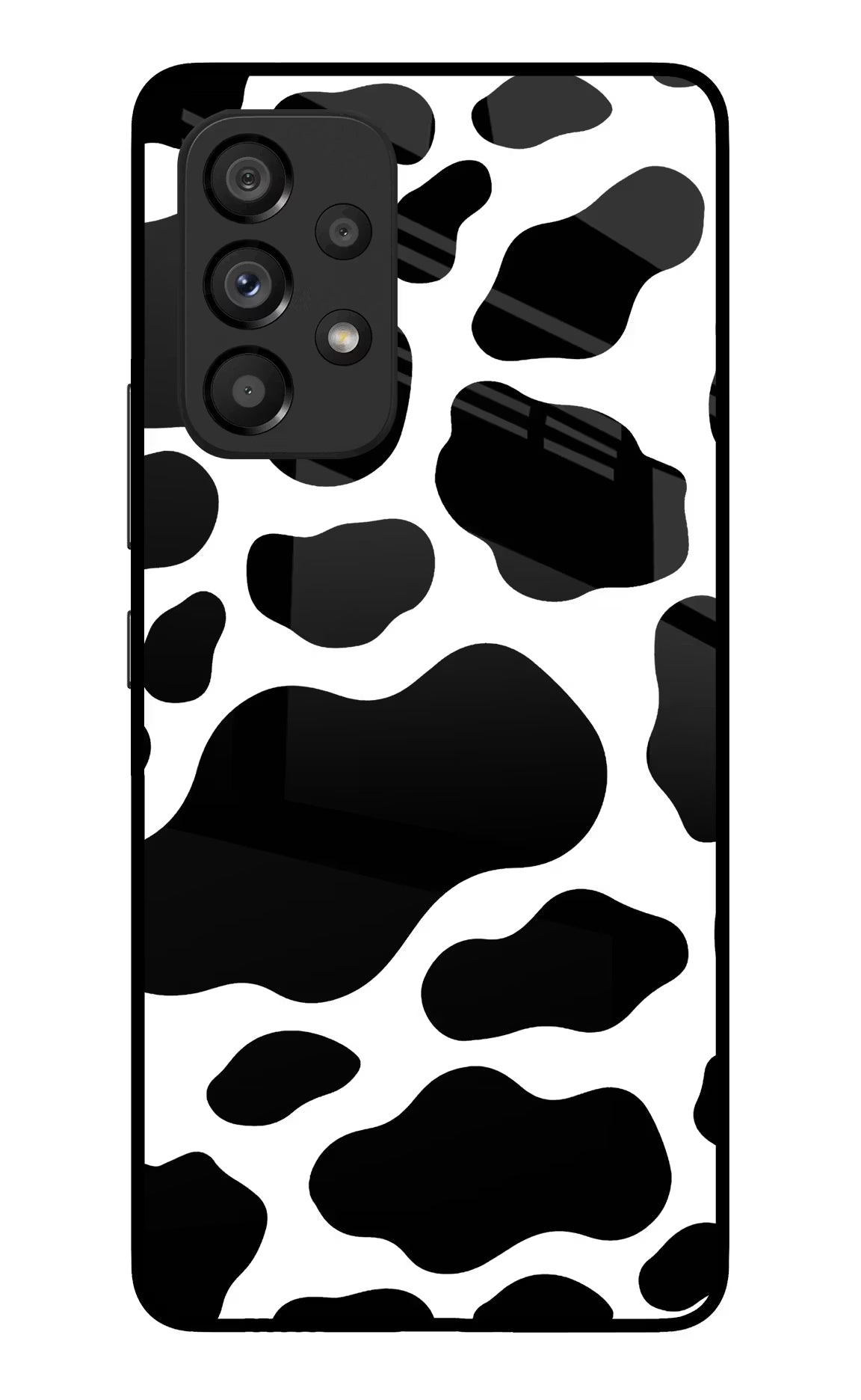 Cow Spots Samsung A53 5G Glass Case Back Cover by Casekaro