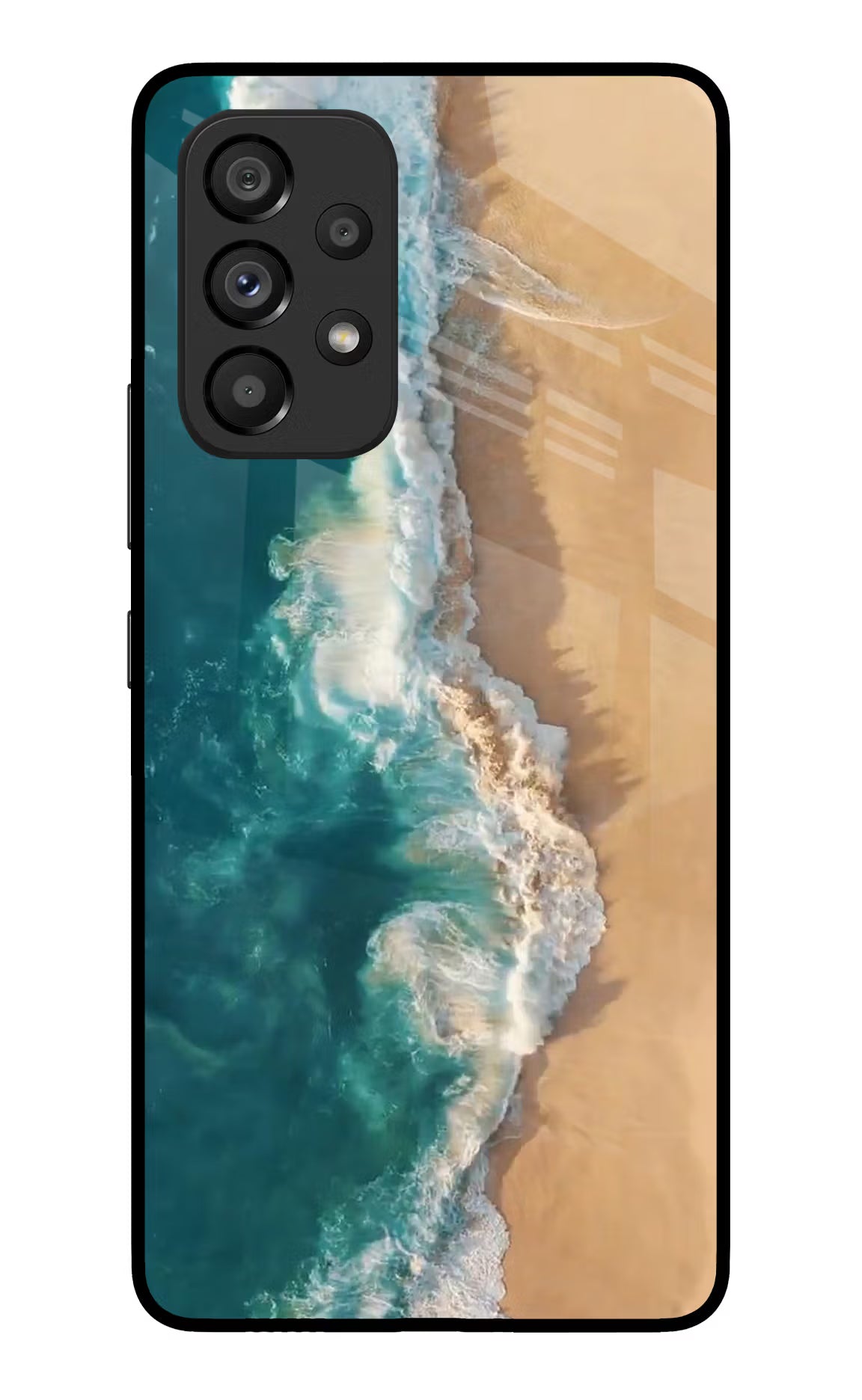Ocean Beach Samsung A53 5G Glass Case Back Cover by Casekaro