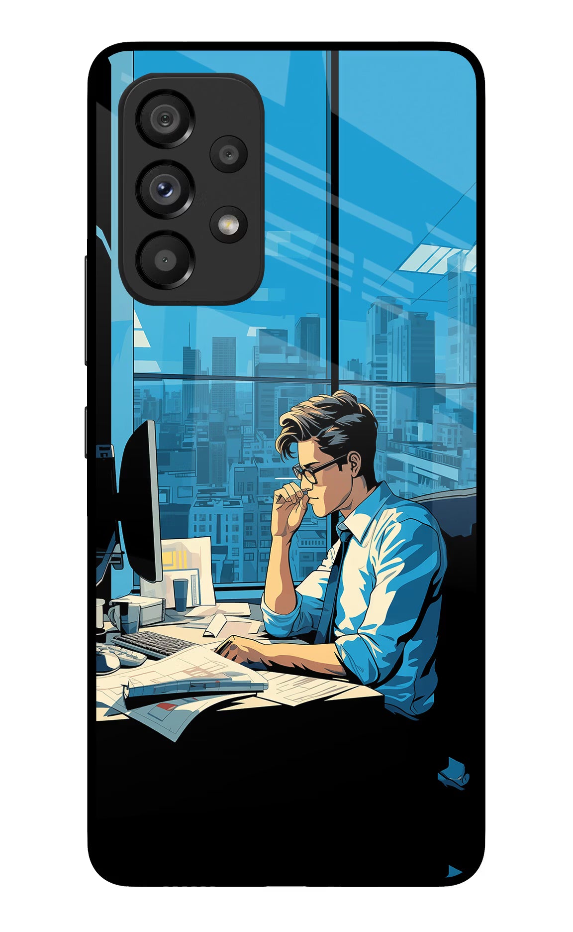Focused Hustler (AI Generated) Samsung A53 5G Glass Case
