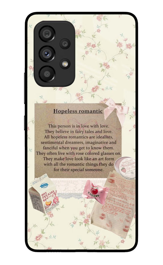 Hopeless Romantic Samsung A53 5G Glass Case