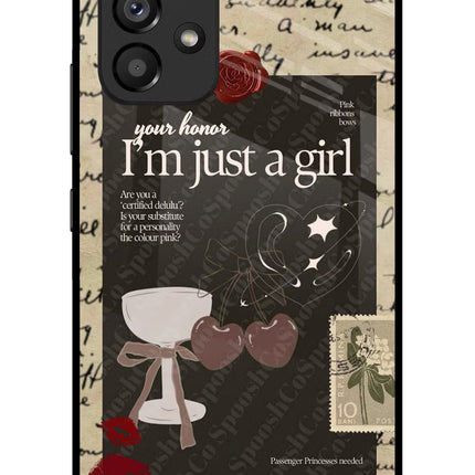 I am just a girl Samsung A53 5G Glass Case