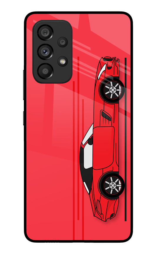 Red Velocity Samsung A53 5G Glass Case