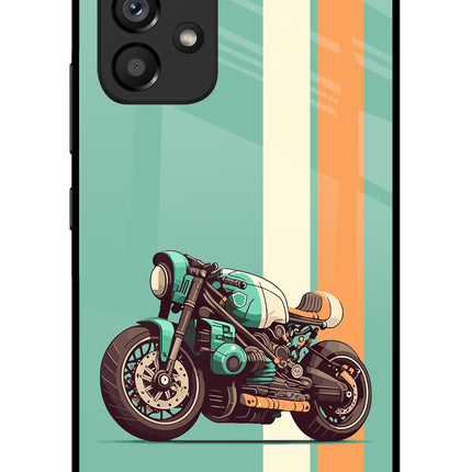 Striped Moto Drift Samsung A53 5G Glass Case