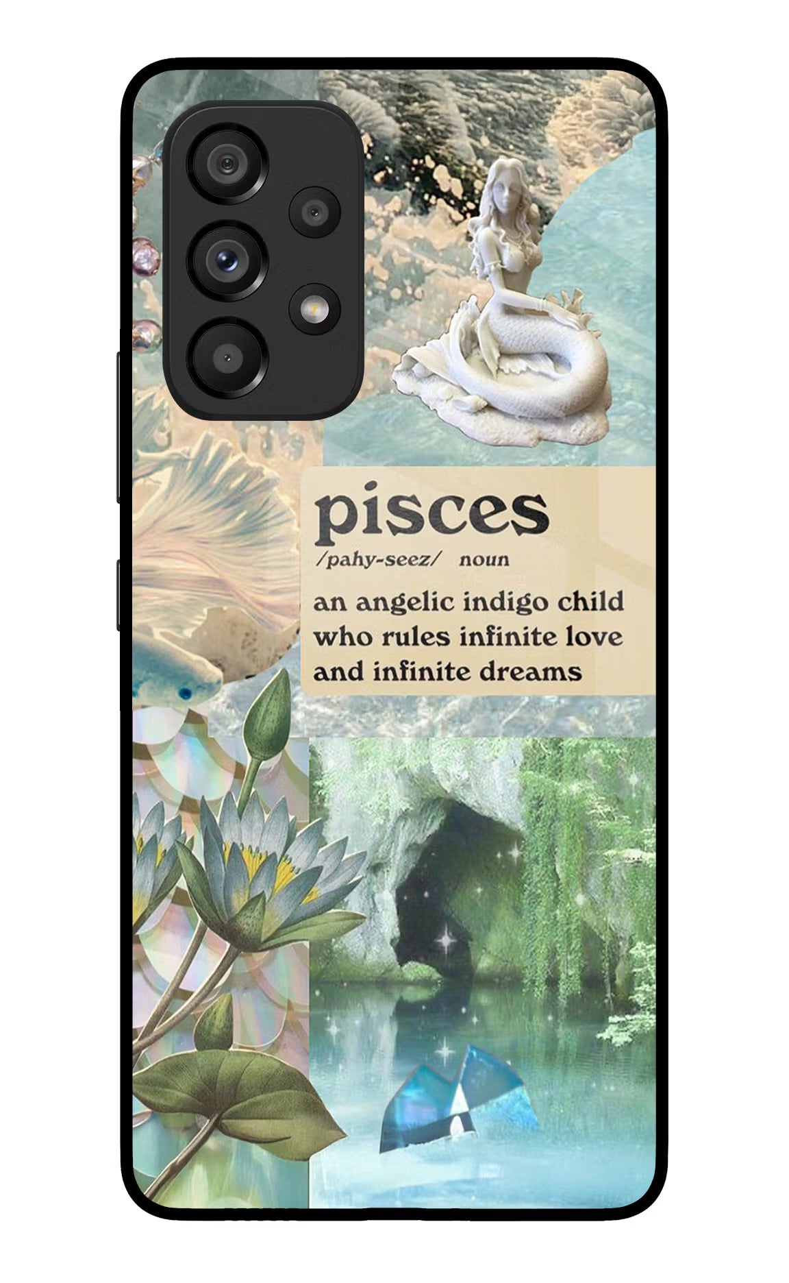 Pisces Zodiac Samsung A53 5G Glass Case Back Cover by Casekaro