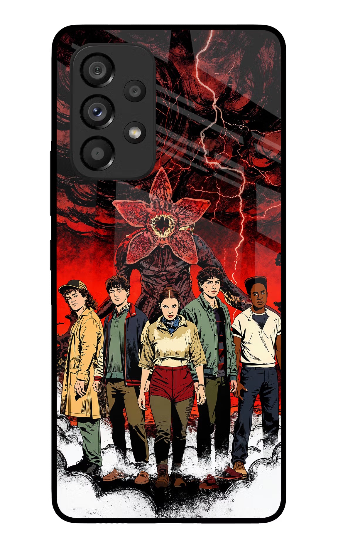 Ordinary Things Characters Samsung A53 5G Glass Case Back Cover by Casekaro