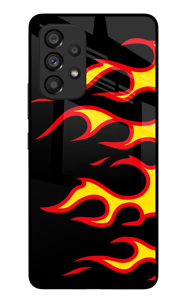 Side Sweep Flames Samsung A53 5G Glass Case