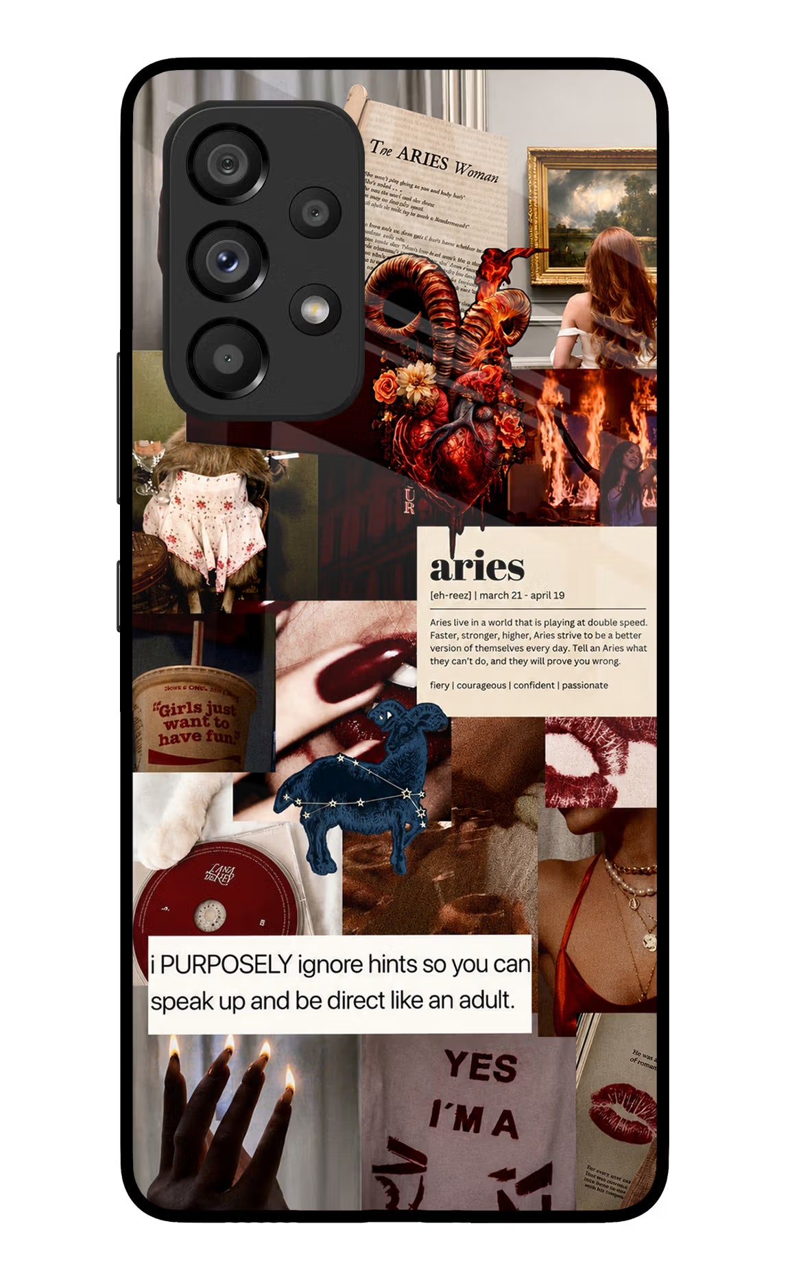 Zodiac Aries Samsung A53 5G Glass Case