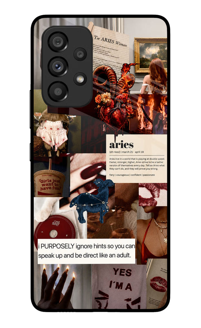 Zodiac Aries Samsung A53 5G Glass Case