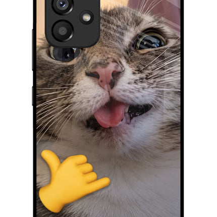 Silly Cat Call Samsung A53 5G Glass Case
