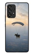 Skydiving Cow Samsung A53 5G Glass Case